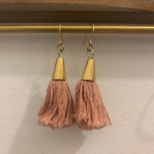 Natalie Borton Pink Tassle Earrings